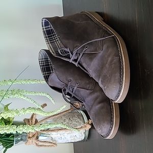 Mens clarks grey leather dress shoes